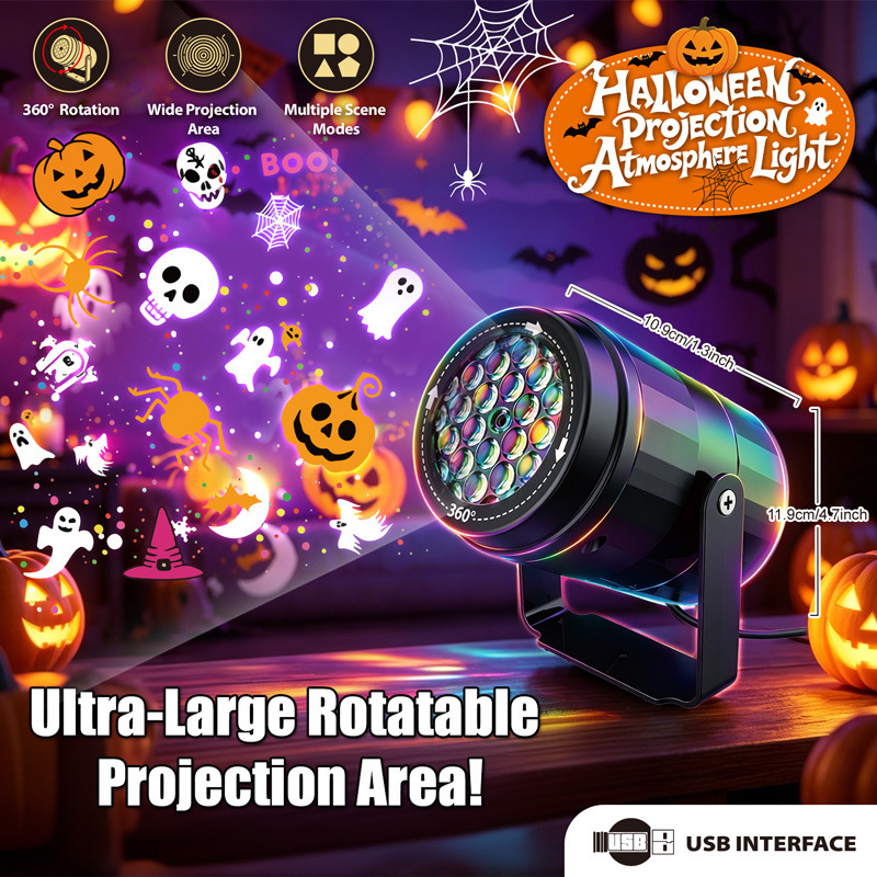 Kids Yard Toys - Cadılar Bayramı Noel LED Projektör Işığı