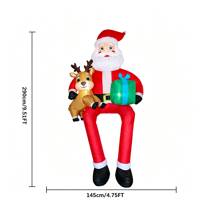 9.5ft Oturan Noel Baba Noel Ta - Kids Yard Toys incelemesi ve fiyatı